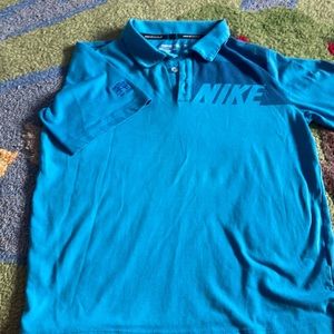 Kids sky blue large golf shirt great condition